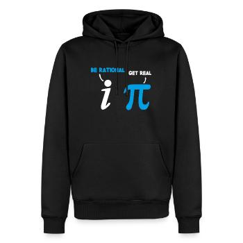 Pi math math saying gift - Men’s Premium Organic Hoodie - black - Front - Nico (187cm)