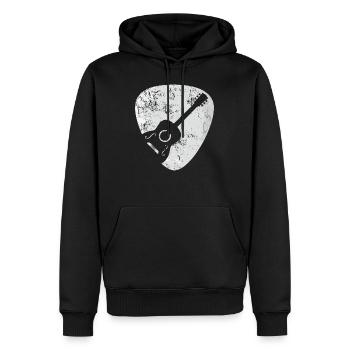 Akustische Gitarre Plektrum Geschenk - Männer Premium Bio Hoodie - Schwarz - Vorne - Nico (187cm)