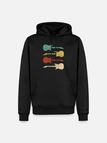 Electric Guitar Vintage Gift - Men’s Premium Organic Hoodie - black