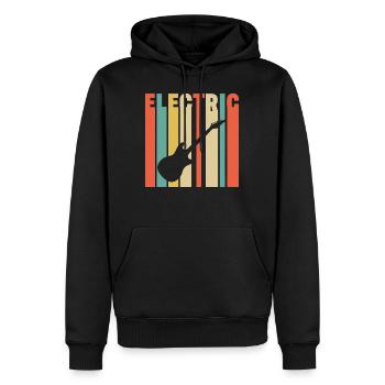 E-Gitarre Vintage Geschenk - Männer Premium Bio Hoodie - Schwarz - Vorne - Nico (187cm)