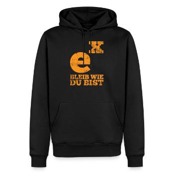 Exponentialfunktion Bleib wie du bist Geschenk - Männer Premium Bio Hoodie - Schwarz - Vorne - Nico (187cm)