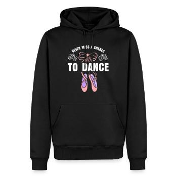 Cadeau de danse de ballet - Sweat à capuche Premium bio Homme - noir - Devant - Nico (187cm)