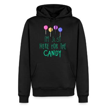 Candy Candy - Sweat à capuche Premium bio Homme - noir - Devant - Nico (187cm)