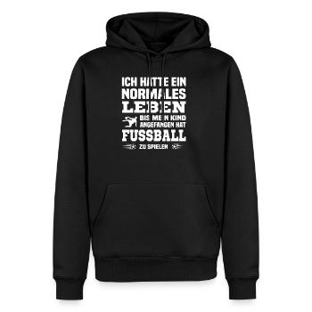 Fussball Mama Mannschaft Sportplatz Kinder Shirt - Männer Premium Bio Hoodie - Schwarz - Vorne - Nico (187cm)