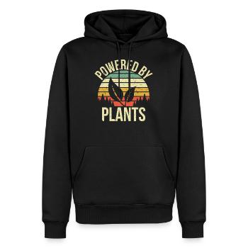 Propulsé par plantes cadeau - Sweat à capuche Premium bio Homme - noir - Devant - Nico (187cm)