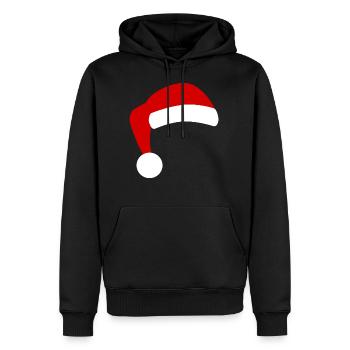 Nikolaus Weihnachtsmann Zipfel Mütze Santa - Männer Premium Bio Hoodie - Schwarz - Vorne - Nico (187cm)