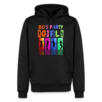 80er Jahre Party Girl - Männer Premium Bio Hoodie - Schwarz - Vorne - Nico (187cm)