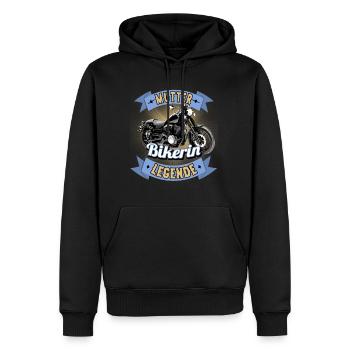 Bikerin Mutter Motorräder - Männer Premium Bio Hoodie - Schwarz - Vorne - Nico (187cm)