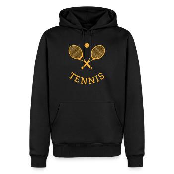 Tennisracket cadeau - Mannen Premium Bio hoodie - zwart - Voor - Nico (187cm)