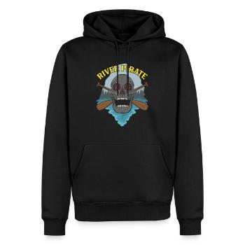 Kayak Kayak Rafting Eau vive Sports : River Pirate - Sweat à capuche Premium bio Homme - noir - Devant - Nico (187cm)