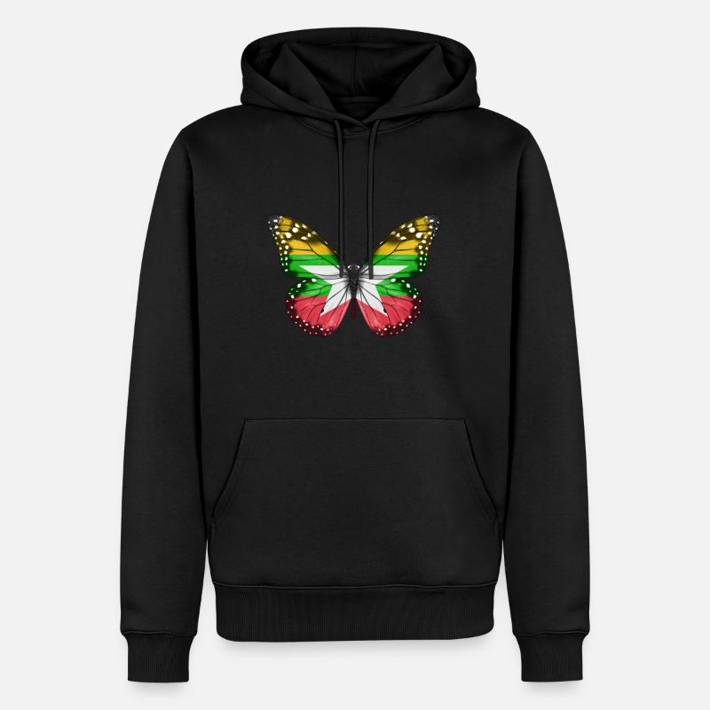 Papillon Drapeau De Myanmar - Sweat à capuche Premium bio Homme - noir