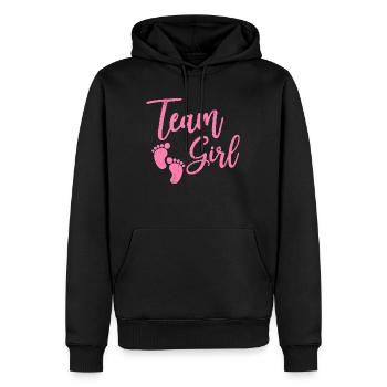 Cadeau fille bébé fille - Sweat à capuche Premium bio Homme - noir - Devant - Nico (187cm)