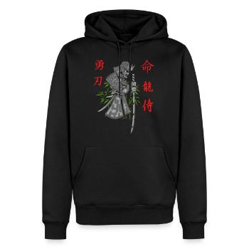 Samurai Krieger Japan - Männer Premium Bio Hoodie - Schwarz - Vorne - Nico (187cm)