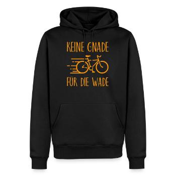Keine Gnade fuer die Wade Fahrrad Geschenk - Männer Premium Bio Hoodie - Schwarz - Vorne - Nico (187cm)