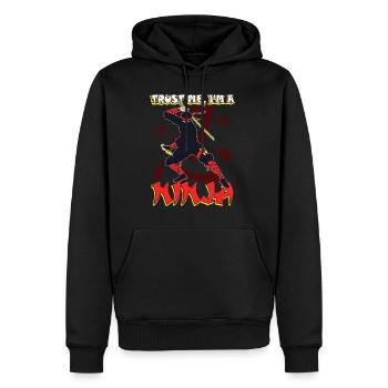 Ninja Spruch Katana Ninjutsu - Männer Premium Bio Hoodie - Schwarz - Vorne - Nico (187cm)
