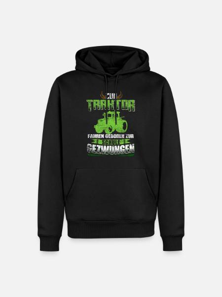 Landwirtschaft Traktor Spruch - Männer Premium Bio Hoodie - Schwarz