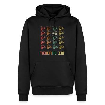 Bee Different Bee - Men’s Premium Organic Hoodie - black - Front - Nico (187cm)