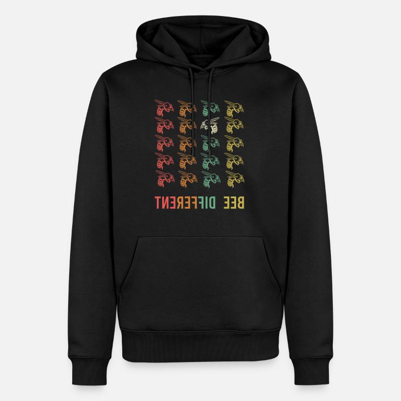 Abeille Abeille Différente - Sweat à capuche Premium bio Homme - noir
