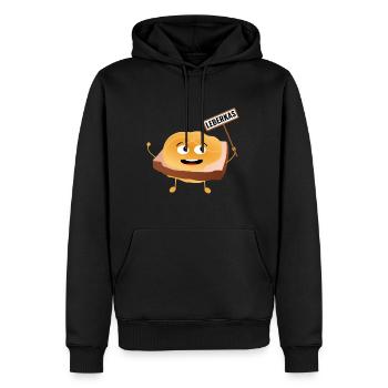 Leberkäsesemmel Leberkas Leberkäs Fleischkäse - Männer Premium Bio Hoodie - Schwarz - Vorne - Nico (187cm)