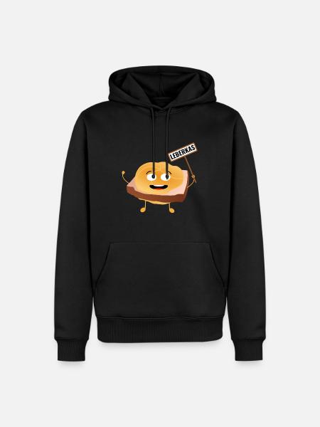Leberkäsesemmel Leberkas Leberkäs Fleischkäse - Mannen Premium Bio hoodie - zwart