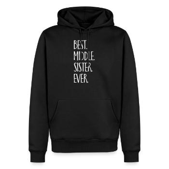 Meilleur cadeau de sœur du monde - Sweat à capuche Premium bio Homme - noir - Devant - Nico (187cm)