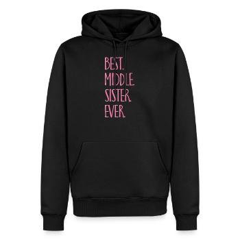 Meilleur cadeau de sœur du monde - Sweat à capuche Premium bio Homme - noir - Devant - Nico (187cm)