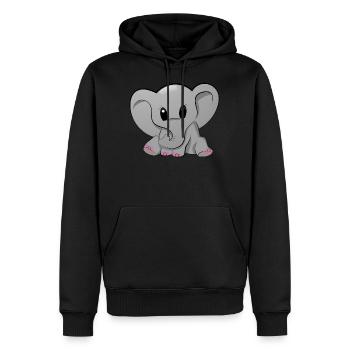 Elefant Elefantenbaby Babyfant - Männer Premium Bio Hoodie - Schwarz - Vorne - Nico (187cm)