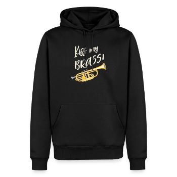 Kiss My Brass Band Trompete - Männer Premium Bio Hoodie - Schwarz - Vorne - Nico (187cm)