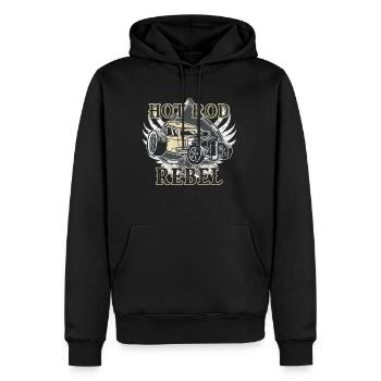 Hot rod voitures classiques voitures anciennes - Sweat à capuche Premium bio Homme - noir - Devant - Nico (187cm)