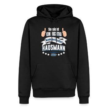 Kompetenter Hausmann Geschenk - Männer Premium Bio Hoodie - Schwarz - Vorne - Nico (187cm)