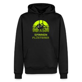 Spinnen Flüsterer - Männer Premium Bio Hoodie - Schwarz - Vorne - Nico (187cm)