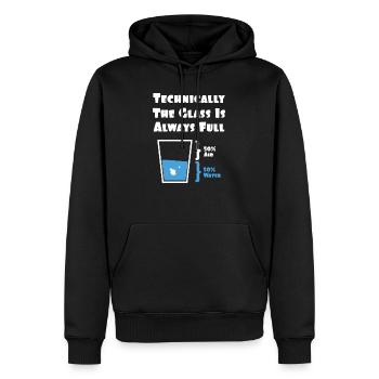 Techniquement, le verre est toujours un cadeau complet - Sweat à capuche Premium bio Homme - noir - Devant - Nico (187cm)