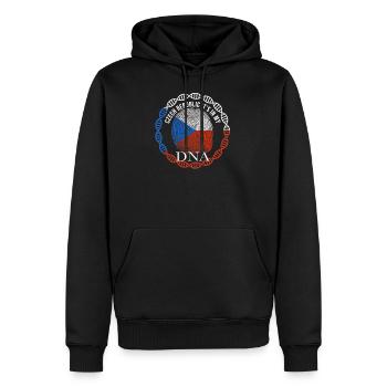 Tschechien Flagge DNA - Männer Premium Bio Hoodie - Schwarz - Vorne - Nico (187cm)