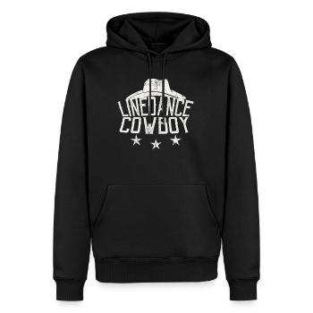 Linedance Cowboy Linedancer cadeau - Sweat à capuche Premium bio Homme - noir - Devant - Nico (187cm)