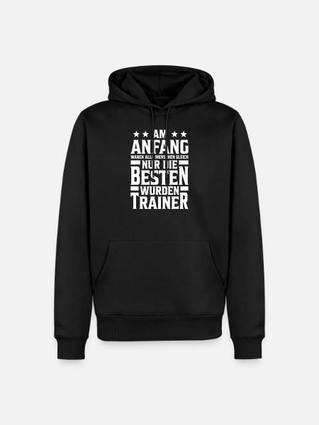 Nur die besten wurden Trainer Coach Sport Geschenk - Männer Premium Bio Hoodie - Schwarz