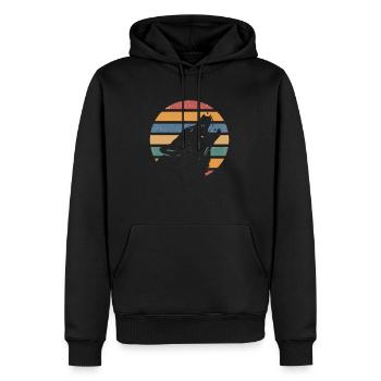 Restez Wild Wolf Nature Wilderness - Sweat à capuche Premium bio Homme - noir - Devant - Nico (187cm)