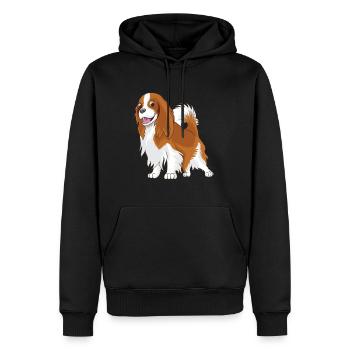 cavie Cavalier King Charles Spaniel - Men’s Premium Organic Hoodie - black - Front - Nico (187cm)
