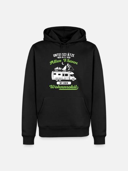 Wohnmobil Camping - Männer Premium Bio Hoodie - Schwarz
