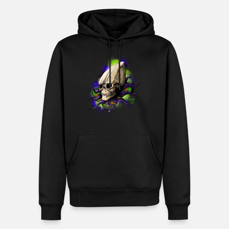 Alien BONE SQL - Männer Premium Bio Hoodie - Schwarz