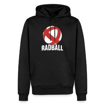 Chemise Radball White Ball Cyclisme en salle - Sweat à capuche Premium bio Homme - noir - Devant - Nico (187cm)