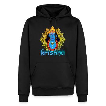Krishna Mandala Hinduismus Geschenk - Männer Premium Bio Hoodie - Schwarz - Vorne - Nico (187cm)