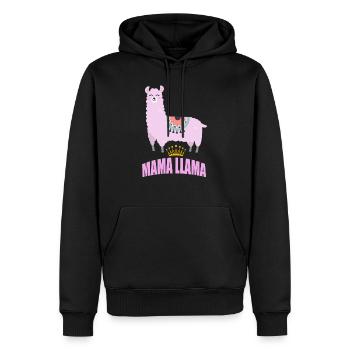 Meilleur cadeau maman maman lama drôle - Sweat à capuche Premium bio Homme - noir - Devant - Nico (187cm)