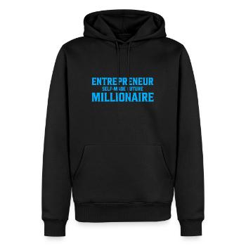 Entrepreneur self-made future Millionare Geschenk - Männer Premium Bio Hoodie - Schwarz - Vorne - Nico (187cm)