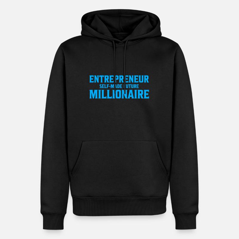 Entrepreneur self-made future millionnaires gift - Sweat à capuche Premium bio Homme - noir