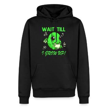 Cthulhu bébé mignon drôle - Sweat à capuche Premium bio Homme - noir - Devant - Nico (187cm)