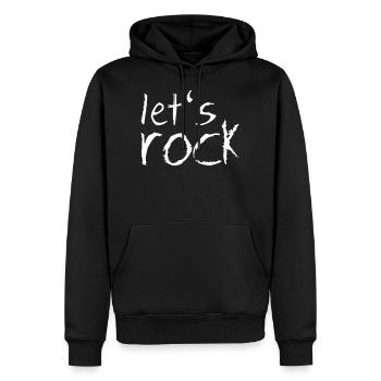 let's rock – Rock 'n' Roll Musik Festival - Männer Premium Bio Hoodie - Schwarz - Vorne - Nico (187cm)