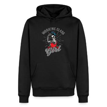 Working Class Girl Rockabilly Woman - Men’s Premium Organic Hoodie - black - Front - Nico (187cm)