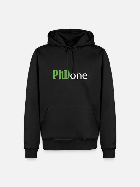 Phdone Phd Done Abschluss Geschenk - Männer Premium Bio Hoodie - Schwarz