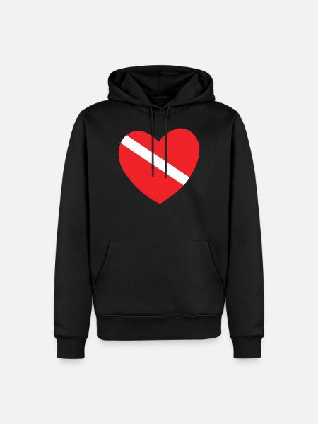 SCUBA LOVE SCUBA DIVING - Men’s Premium Organic Hoodie - black
