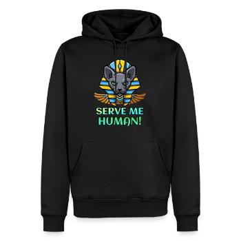 Sphynxkatze Pharao ägyptische Katze - Männer Premium Bio Hoodie - Schwarz - Vorne - Nico (187cm)